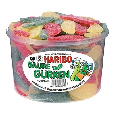 Afbeelding van Haribo Zure Bommen silo 150 stuks Doos 6 silo&#039;s