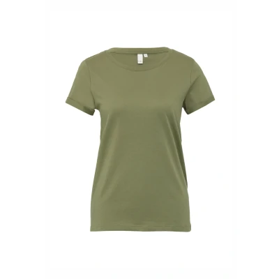 Afbeelding van QS MIT Rundhalsausschnitt Tshirt basic, Dames, Maat: XXL, Olivgrün