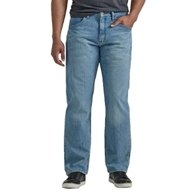 Afbeelding van Wrangler Authentics Men&#039;s Classic Relaxed Fit Jean, Bleached Denim Flex, 33x34