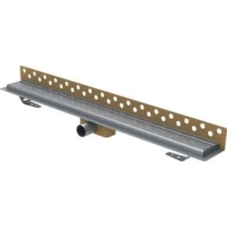 Afbeelding van Van den Berg R Line wandgoot met zijuitlaat 40 mm (rvs) 800 x 62 65