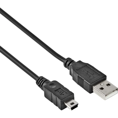 Afbeelding van Mini USB kabel 2.0 Zwart 2 meter Allteq