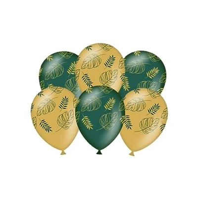 Afbeelding van Palmblad Print Ballonnen 30cm 6 stuks
