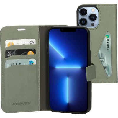 Afbeelding van Mobiparts Classic Wallet Case Apple iPhone 13 Pro Stone Green