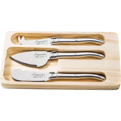 Afbeelding van Laguiole Style De Vie Kaasmessen RVS 3 Delig