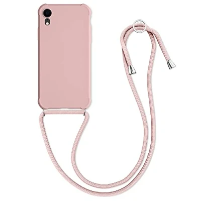 Afbeelding van kwmobile telefoonhoesje compatibel met Apple iPhone XR hoesje Case koord In parelmoer