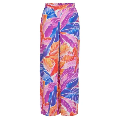 Afbeelding van VILA high waist wide leg broek VILIMIA met all over print multi