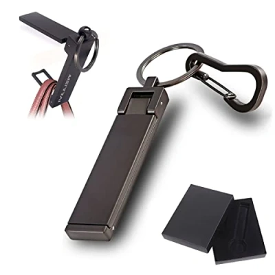 Afbeelding van Tafel Handtassenhouder Haak, Opvouwbare Antislip Zakhaak Handtas Haak Houder Handtashaak, Zakhouder van Metaal Ophanghaak, Handtashouder, Mobiele Telefoon Houder, Hanger voor Tafelbureau, Matzwart