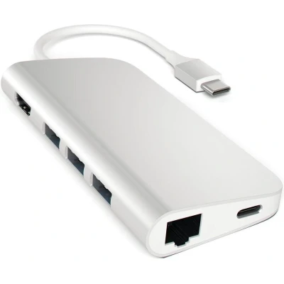 Afbeelding van Satechi USB C Multi Port Adapter 4K Ethernet zilver ST TCMAS