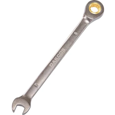 Afbeelding van DAKCOS 8mm Ratelsleutel Vaste Kop Ratcheting Combinatiesleutel, Metrische Combinatiesleutel CR V