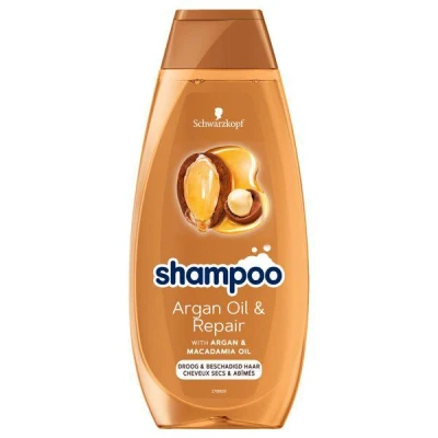 Afbeelding van 5x Schwarzkopf Shampoo Argan Oil &amp; Repair voor droog beschadigd haar 400ml