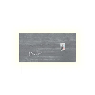 Afbeelding van Glasmagneetbord Sigel Artverum LED 910x460x15 betondesign
