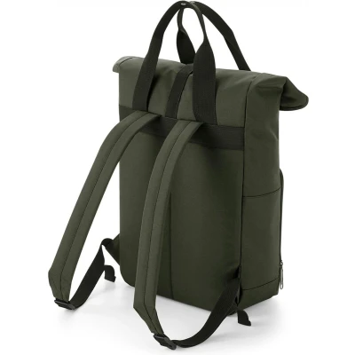 Afbeelding van Twin Handle Roll Top Backpack BagBase 11 Liter Olive Green