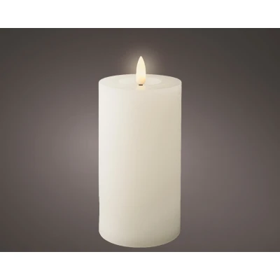 Afbeelding van LED kaars d7h15 cm wit/warm wit kerst Lumineo