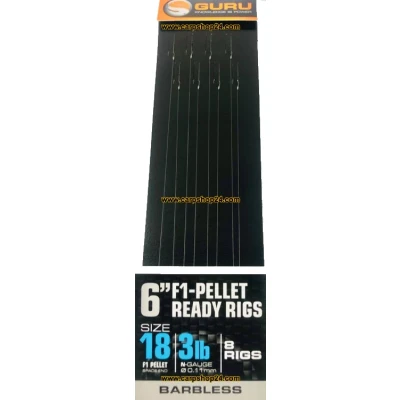 Afbeelding van Guru 6&quot; F1 Pellet Ready Rig (8 rigs) Maat : 0.11mm haak 18