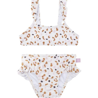 Afbeelding van Swim Essentials Bikini Meisjes Zwemkleding Kaki Panterprint Maat 110/116