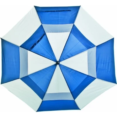 Afbeelding van Longridge dubbellaags paraplu double canopy koningsblauw/wit