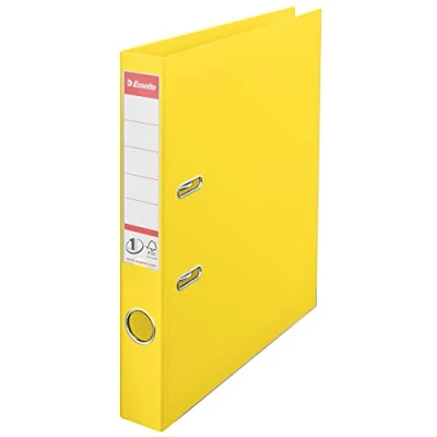 Afbeelding van Esselte No.1 Power Kunststof A4 Ordner met Etikethouder Voor 350 Vel Rugbreedte van 50mm Geel