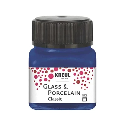 Afbeelding van Glasverf Porseleinverf Koningsblauw Classic Glazuur look Kreul 20 ml