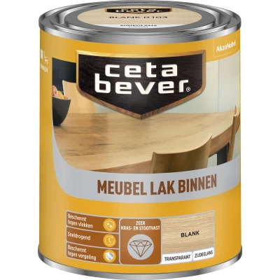Afbeelding van Ceta Bever Meubellak Transparant Zijdeglans 0,75 liter Blanke lak &amp; Beits