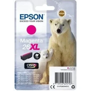 Afbeelding van Epson 26XL (C13T26334012) Inktcartridge Magenta Hoge capaciteit