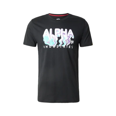 Afbeelding van Alpha Industries Basic T Rainbow Ref. shirt voor heren Black