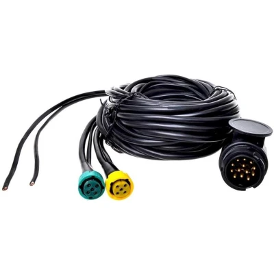 Afbeelding van Pro Plus Kabelset 9 meter Kabel Stekker 13 Polig naar 2 x Connector 5 met Aftakking 6