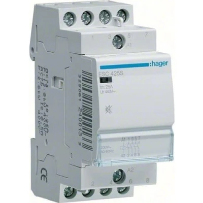 Afbeelding van Hager magneetschakelaar ac esc 3no 1nc 25 1 400v 8 5 3 kw u spoel 230v 50hz 60hz esc428s