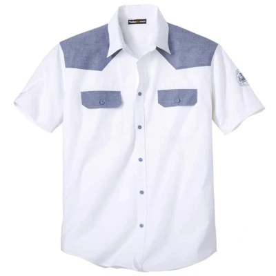 Afbeelding van Atlas for Men Popeline overhemd Palm Coast Heren Verkrijgbaar in grote maten 5XL