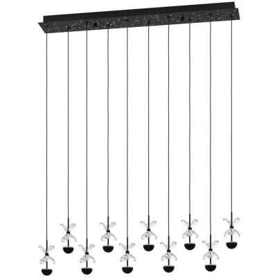 Afbeelding van Stars of Light Zwarte hanglamp Pianopoli 2 87cm x 12cm 390278