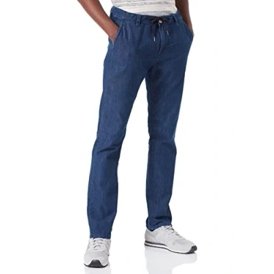 Afbeelding van TOM TAILOR Uomini Josh Regular Slim broek in jeans look 1031268, 10114 Clean Dark Stone Blue Denim, 31W / 32L