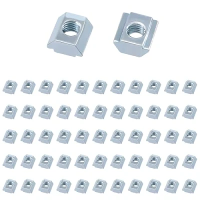 Afbeelding van GUNGY Groefstenen M5 groef 6 type B moerset T moeren koolstofstaal voor aluminium profiel extrusiegleuf standaard 20 serie 50 stuks