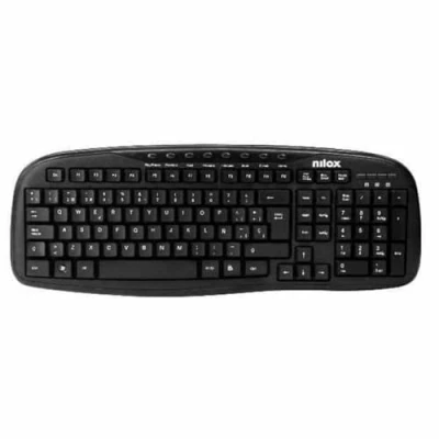 Afbeelding van Toetsenbord Nilox NXKBE000001 Qwerty Spaans Zwart
