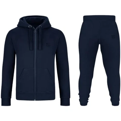 Afbeelding van Gennadi Hoppe Trainingspak voor heren, sweatjack en trainingsbroek, joggingpak, blauw (navy), XXL