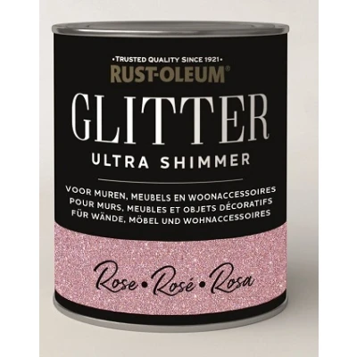 Afbeelding van Rust oleum glitterverf ultra glitter shimmer 750 ml, roze, blik