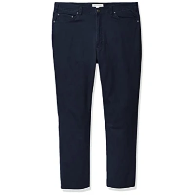 Afbeelding van Amazon Essentials Straight fit 5 pocket Stretch Twill Pant Casual, Navy, 30W x 32L