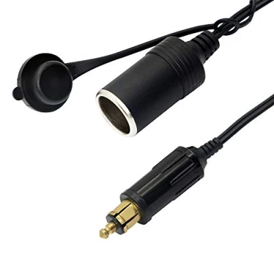 Afbeelding van CERRXIAN Din Hella Powerlet Plug naar Sigarettenaansteker 18AWG Europese Mannelijke Adapter Socket （30 cm）