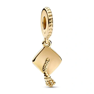Afbeelding van Pandora 761892C00 Hangbedel Graduation Cap zilver goudkleurig