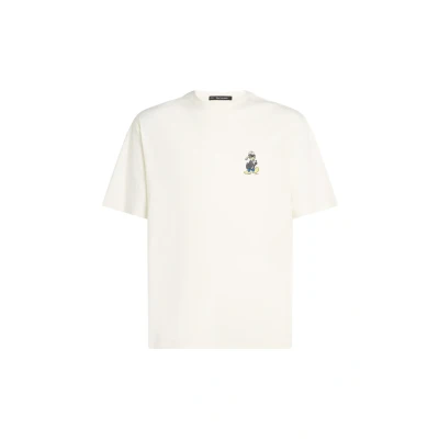 Afbeelding van KARL Lagerfeld Disney Kinitial Tshirt print, Heren, Maat: Large, Cannoli cream