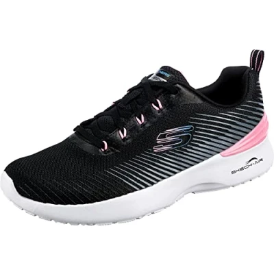 Afbeelding van Skechers Synergy Loving Life Sneakers voor dames, Zwart Mesh Roze Trim, 40 EU