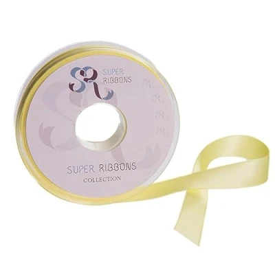 Afbeelding van SR SUPER RIBBONS®™ Full Reel 25mm Double Faced Satin Lint, 20 Meter op Geel