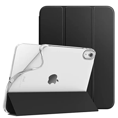 Afbeelding van TiMOVO hoesje voor iPad 10e generatie 2022, slanke standaard 10.9 inch, zachte TPU achterkant, slimme folio beschermende lederen hoes geschikt 10 zwart