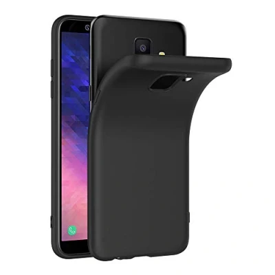 Afbeelding van AICEK Samsung Galaxy A6 2018 hoesje, zwart silicone beschermhoes voor Case TPU Bumper telefoonhoes (5,6 inch)