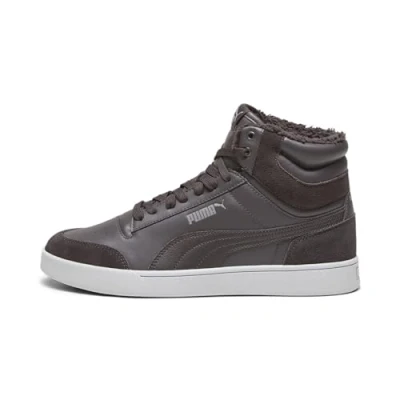 Afbeelding van Puma Shuffle MID Unisex Sneakers hoog, Maat: 45, Flat dark gray/cast iron/cool light gray Leer en imitatieleer