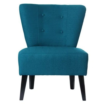Afbeelding van Lounge fauteuil BRIGHTON, stofbekleding, vintage look, massief houten poten, div. kleuren