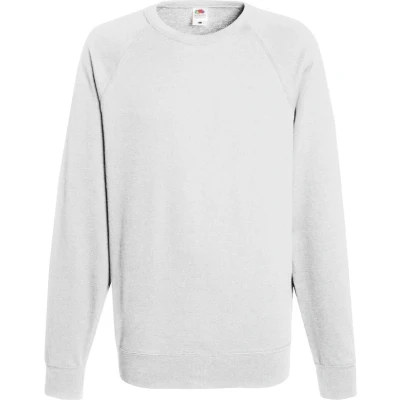 Afbeelding van Fruit Of The Loom Heren Lichtgewicht Raglan Sweatshirt (240 GSM) (Wit)