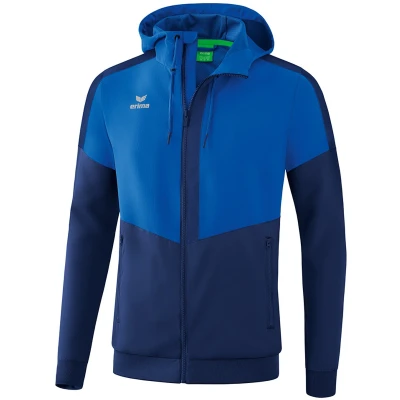 Afbeelding van Erima Squad tracktop jack met capuchon new royal/new navy