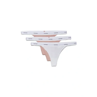 Afbeelding van Calvin Klein Underwear Thong 3 PACK String, Dames, Maat: XS, Subdued/white