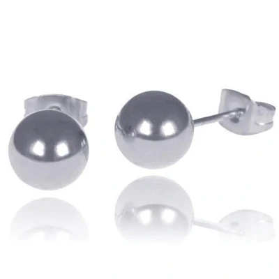 Afbeelding van LGT Jewels Stud oorbellen Bol 4mm Zilverkleurig