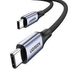 Afbeelding van USB C kabel Zinc alloy 1,5m hvid Max 3A Ugreen