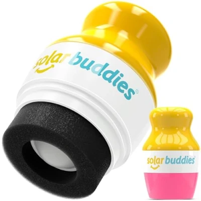 Afbeelding van Solar Buddies Zonnebrandcrème Applicator Enkele roze Herbruikbare roll on sponsapplicator voor zonnebrandcrème, zonnebrand en lotion kinderen, volwassenen gezinnen Bevat 100 ml